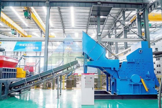 55kW 전력 알루미늄 폐기물 수압 쉐러더 높은 용량 및 효율성