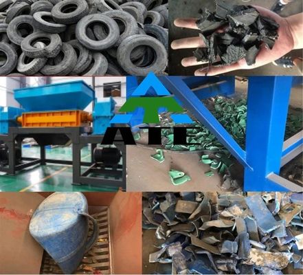 고무 조각 폐기물 플라스틱 나무 타이어 파이프 200-2200mm 입력 크기와 팔레트 Shredder