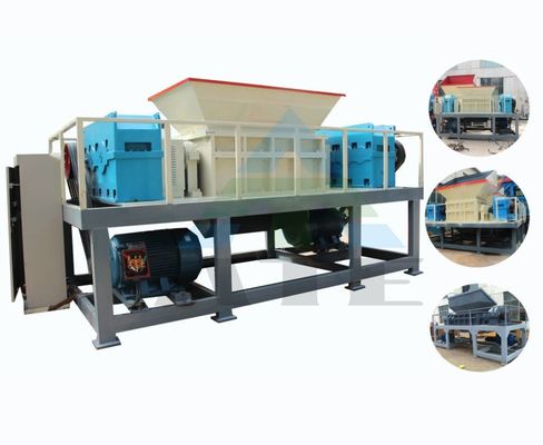 55kW 더블 샤프트 고무 타이어 폐기물 플라스틱 PVC PET 병 금속 고무 플라스틱 펠릿 벽 쉐러더 기계