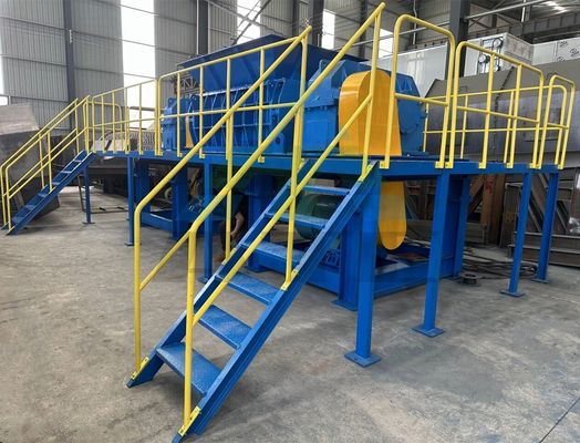 2200KG 무게 금속 두 개의 샤프트 쉐리더 기계 플라스틱 폐기물 섬유를 쉐리더