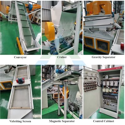 300-500kg/h 전기 케이블 재활용 공장 용 스랩 와이어 쉐러 분리 기계