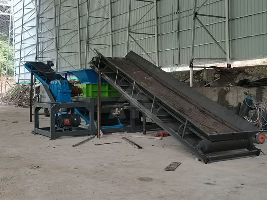 200-2200mm 입력 크기 플라스틱 및 금속 폐기물 자동 이중 샤프트 Shredder