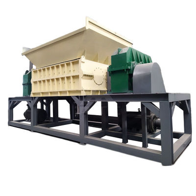 콤팩트 5000KG 무게 두 개의 샤프트 Shredder 카드보드와 폐기물 금속 재활용