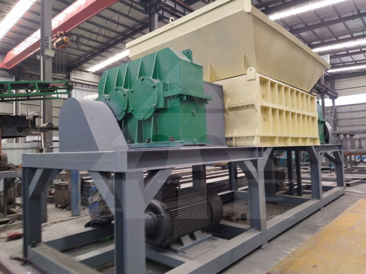 콤팩트 5000KG 무게 두 개의 샤프트 Shredder 카드보드와 폐기물 금속 재활용