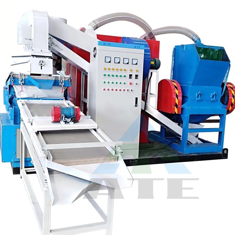 3000L / H 용량 구리 와이어 granulator 기계 고 자동화 폐기물 금속 재활용